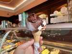 chocolate gelato cone at gelateria medici florence
