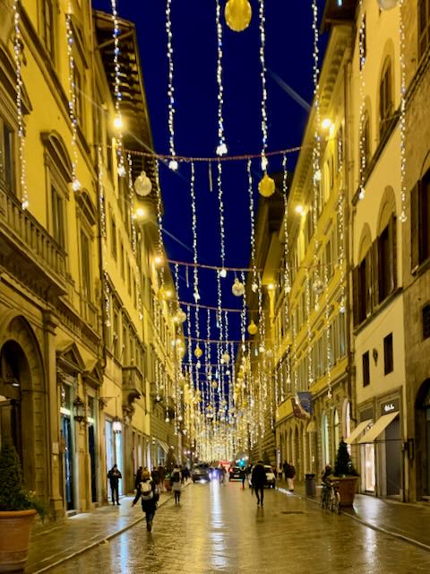 Christmas lights in Florence