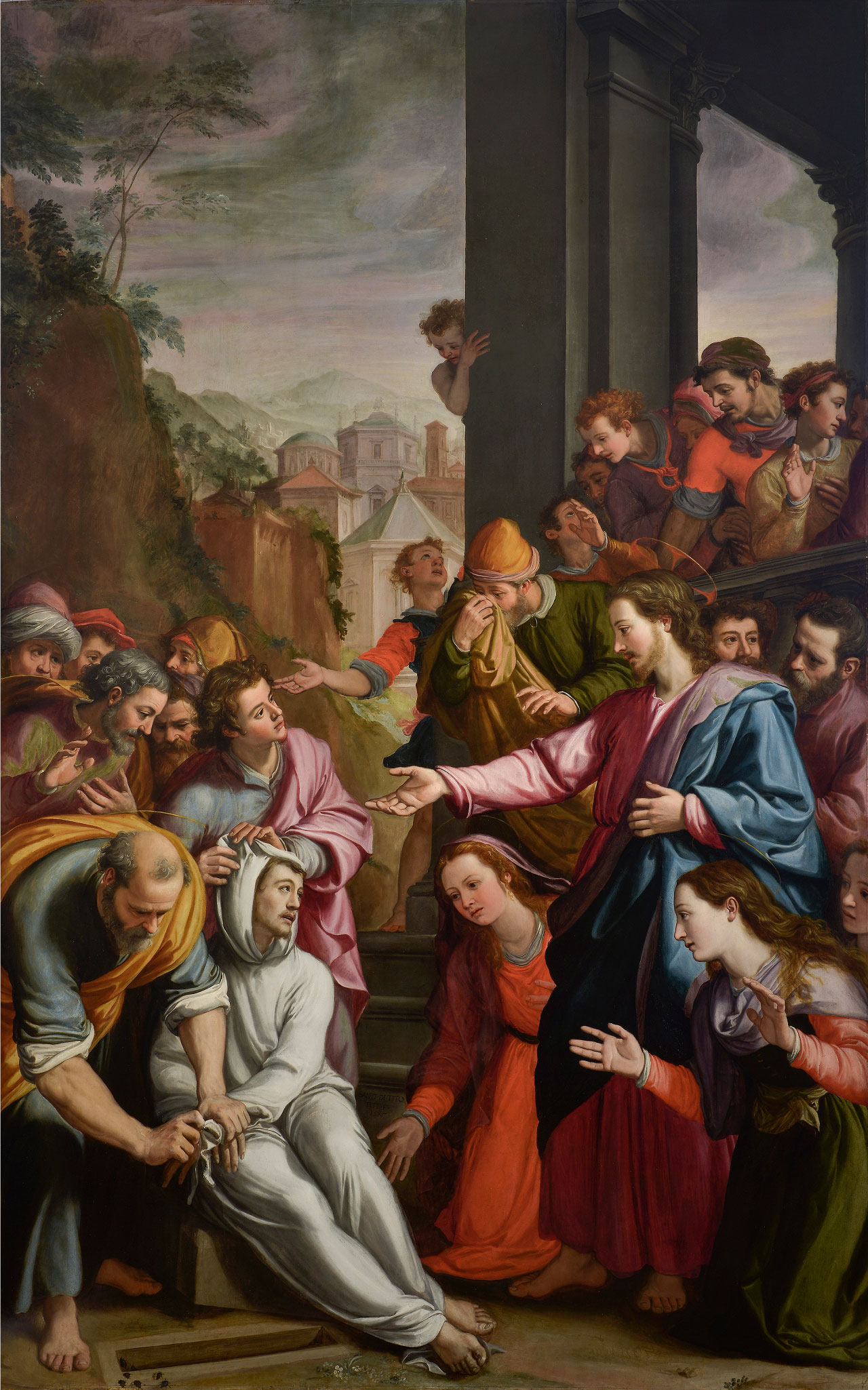 resurrection of lazarus - santi di tito - santa maria novella