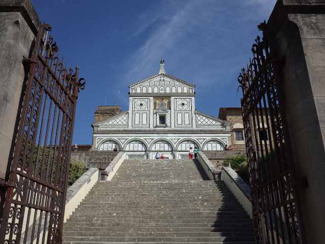 front view of the basilica san miniato al monte