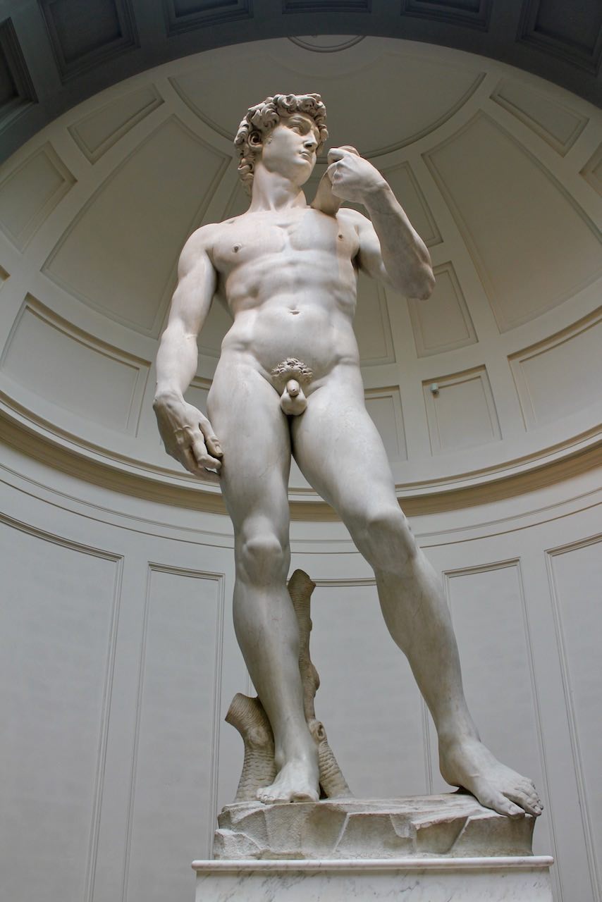 accademia sculpture David by michelangelo close view