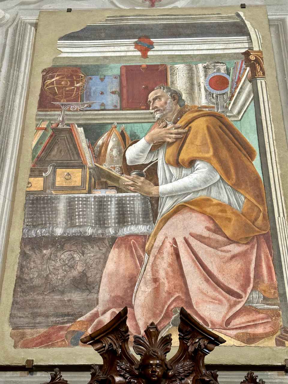 ognissanti - saint augustine by botticelli