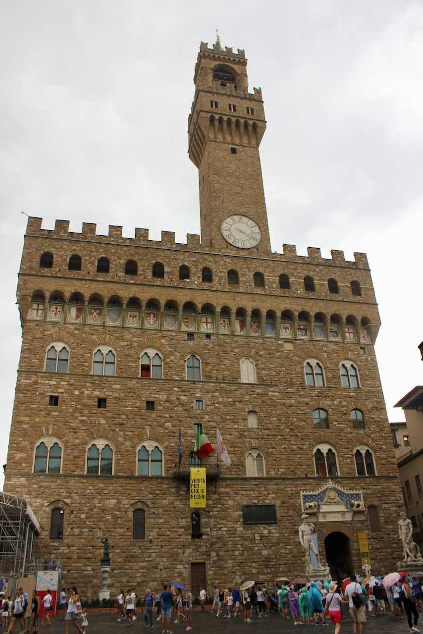 view of palazzo vecchio from piazza signoria