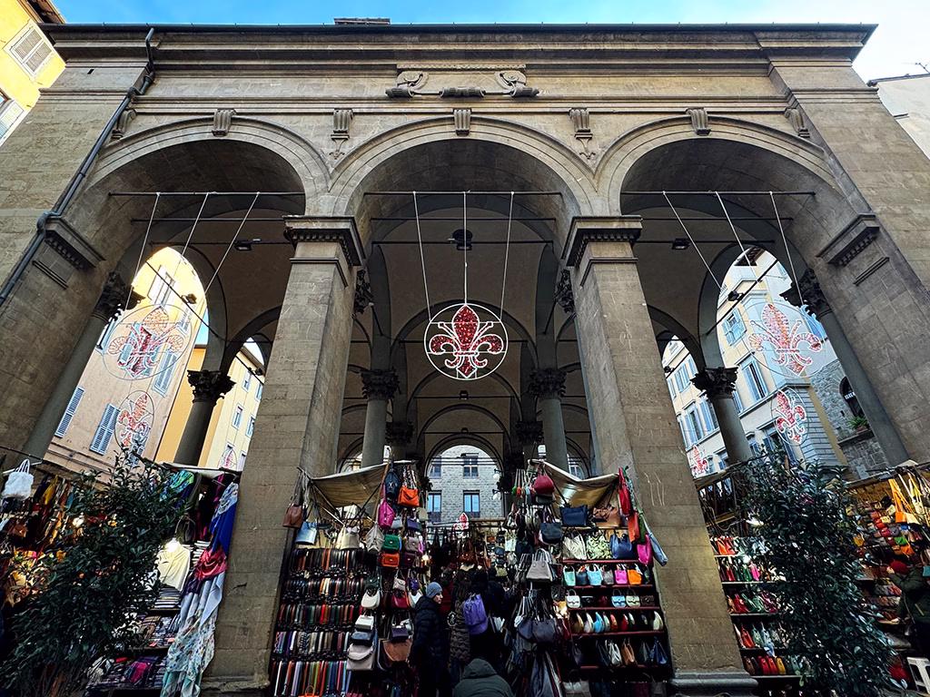 florence in january market stalls