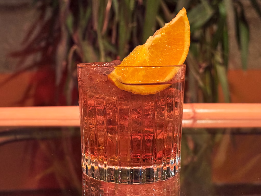 Negroni at the Loggia Roof Bar in Piazza Santo Spirito