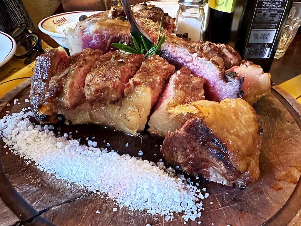 Di Cambi Bistecca on serving plate