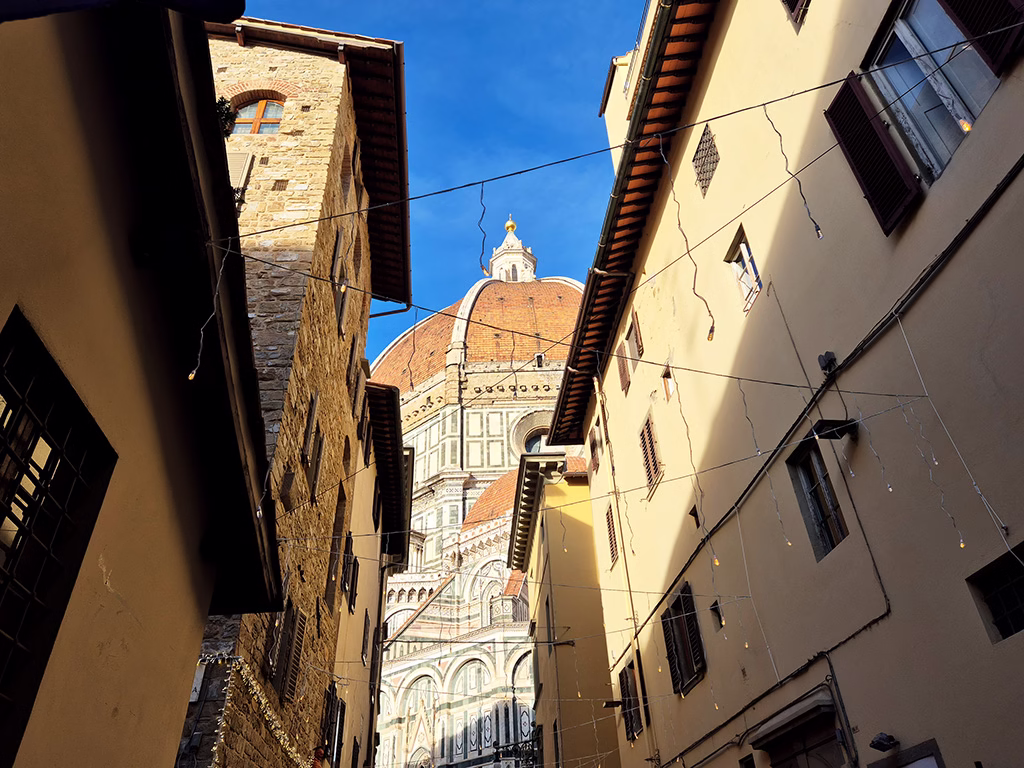 View of the Florence Duomo From Street