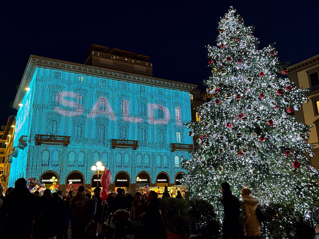 Rinascente January Sale Christmas Lights