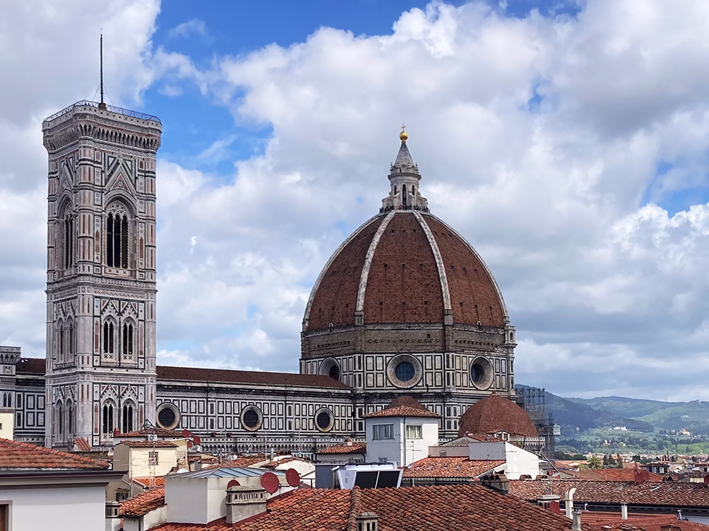 ToscaNino Terrace view of the Duomo and Campanile
