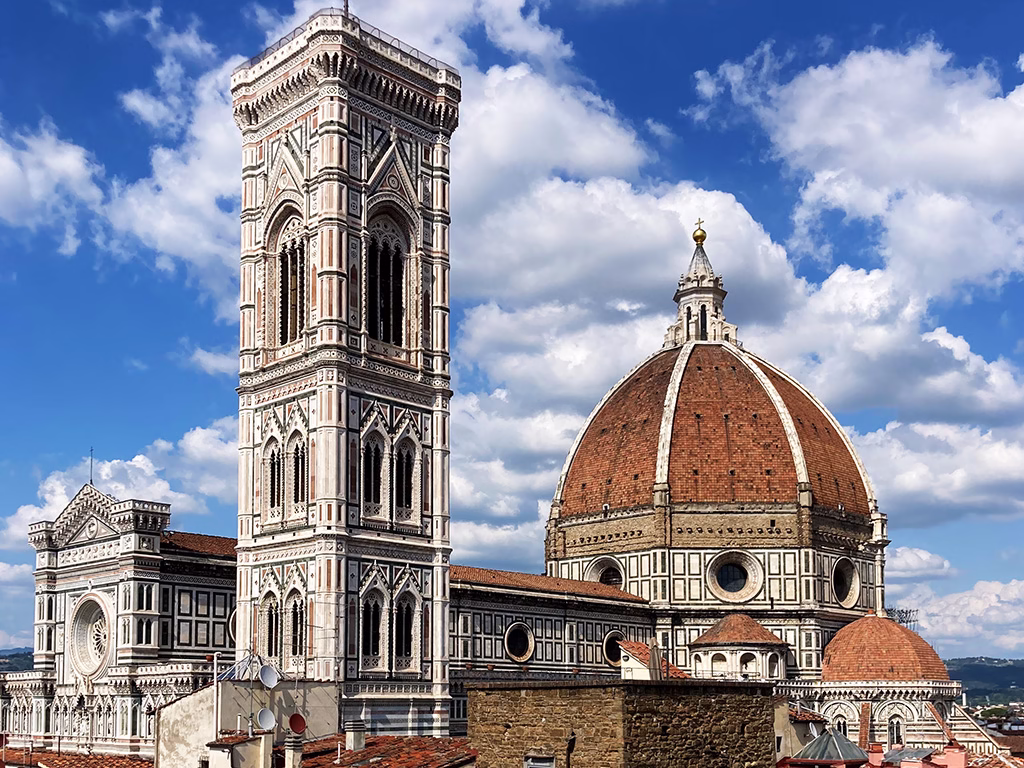 View on Art Rooftop bar view of Duomo and Campanile