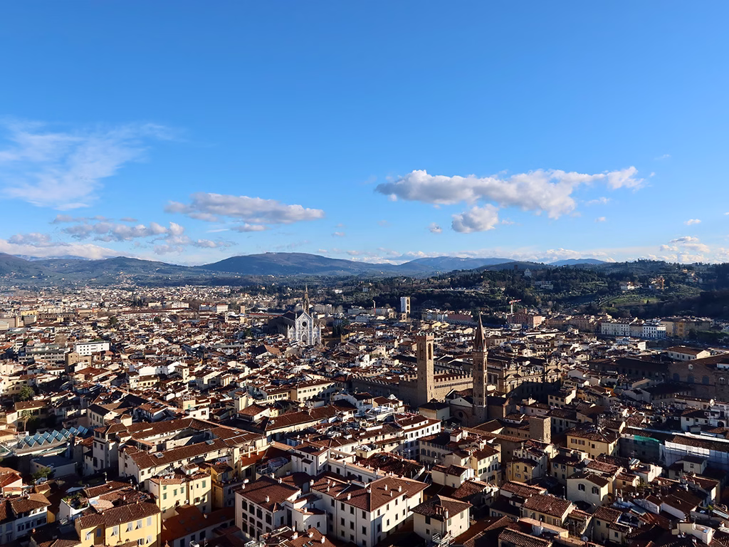 florence in september view from top of campanile tower