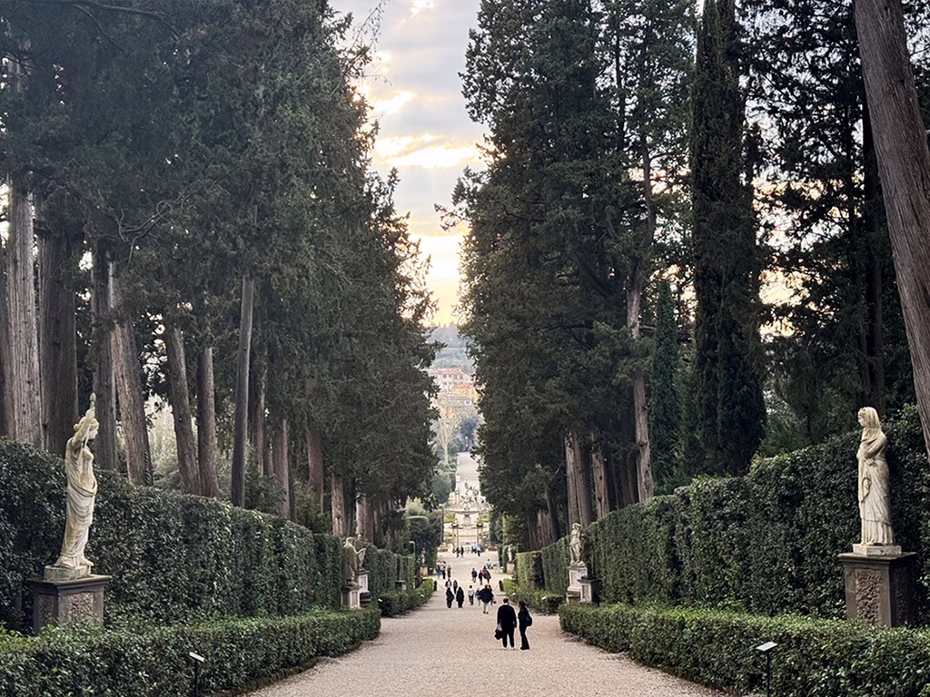 Boboli Gardens Pathway with Statues either side