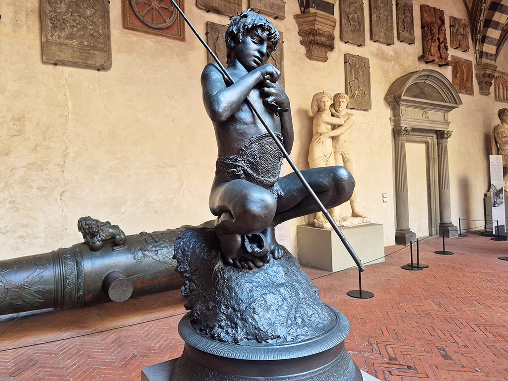 Fisher Boy Sculpture in the Bargello