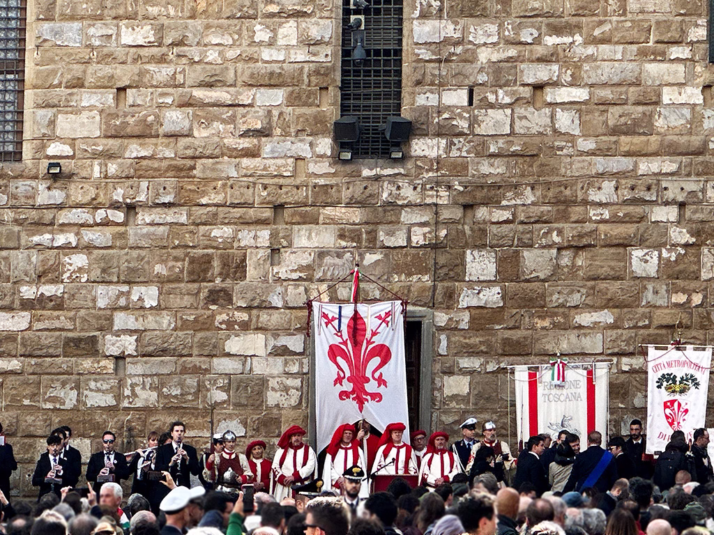 Liberation Day celebrations in Piazza della Signora